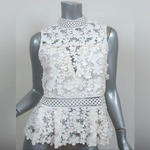 SEA Peplum Crochet Top Size 4